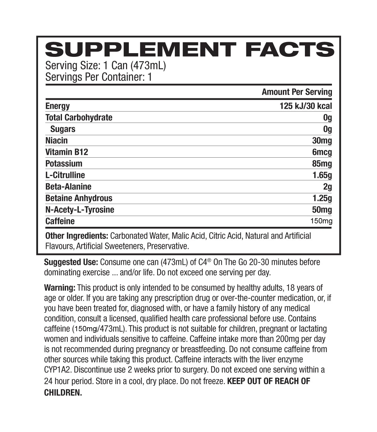 C4 Carbonated Energy RTD by Cellucor - Image 15