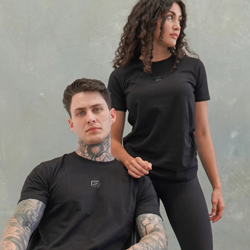 Mens Black on Black T-Shirt by Supplement Mart - Image 4