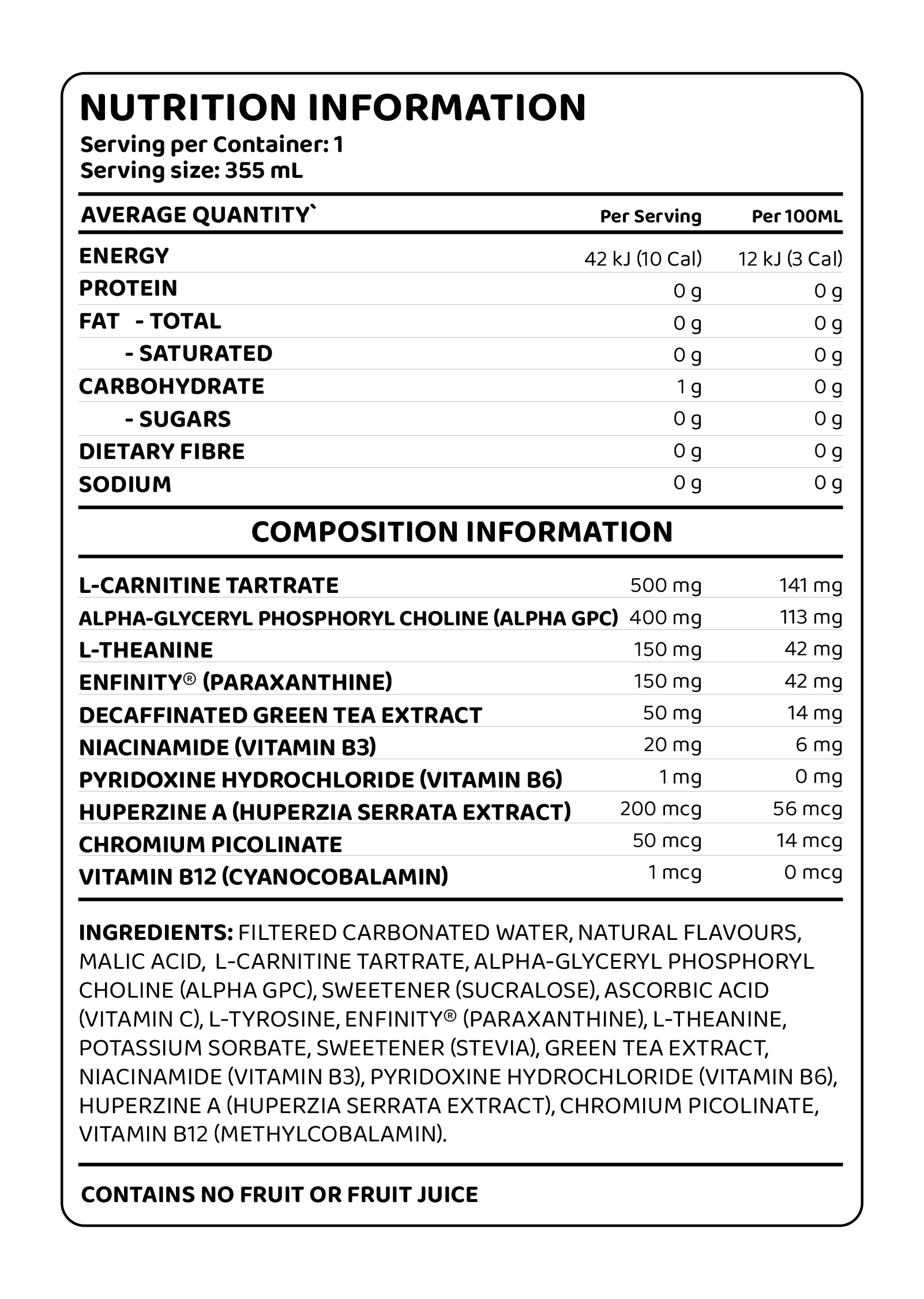 OxyShred Infinity Zero Caffeine RTD by EHP Labs - Image 9