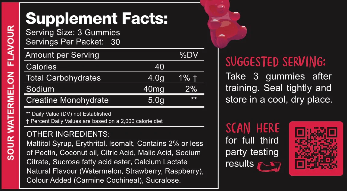 Sour Creatine Gummy Bears by Swoleys - Image 5